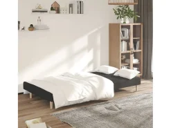 Sofá* Sofá-cama de 2 lugares tecido PT938614 Preto