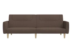 Sofá| Sofá-cama de 2 lugares tecido cinzento-acastanhado PT836816 Taupe