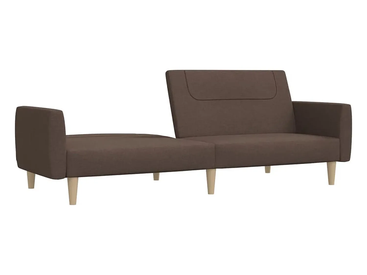 Sofá| Sofá-cama de 2 lugares tecido cinzento-acastanhado PT836816 Taupe