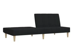 Sofá| Sofá-cama de 2 lugares tecido PT505403 Preto