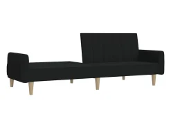 Sofá| Sofá-cama de 2 lugares tecido PT197770 Preto