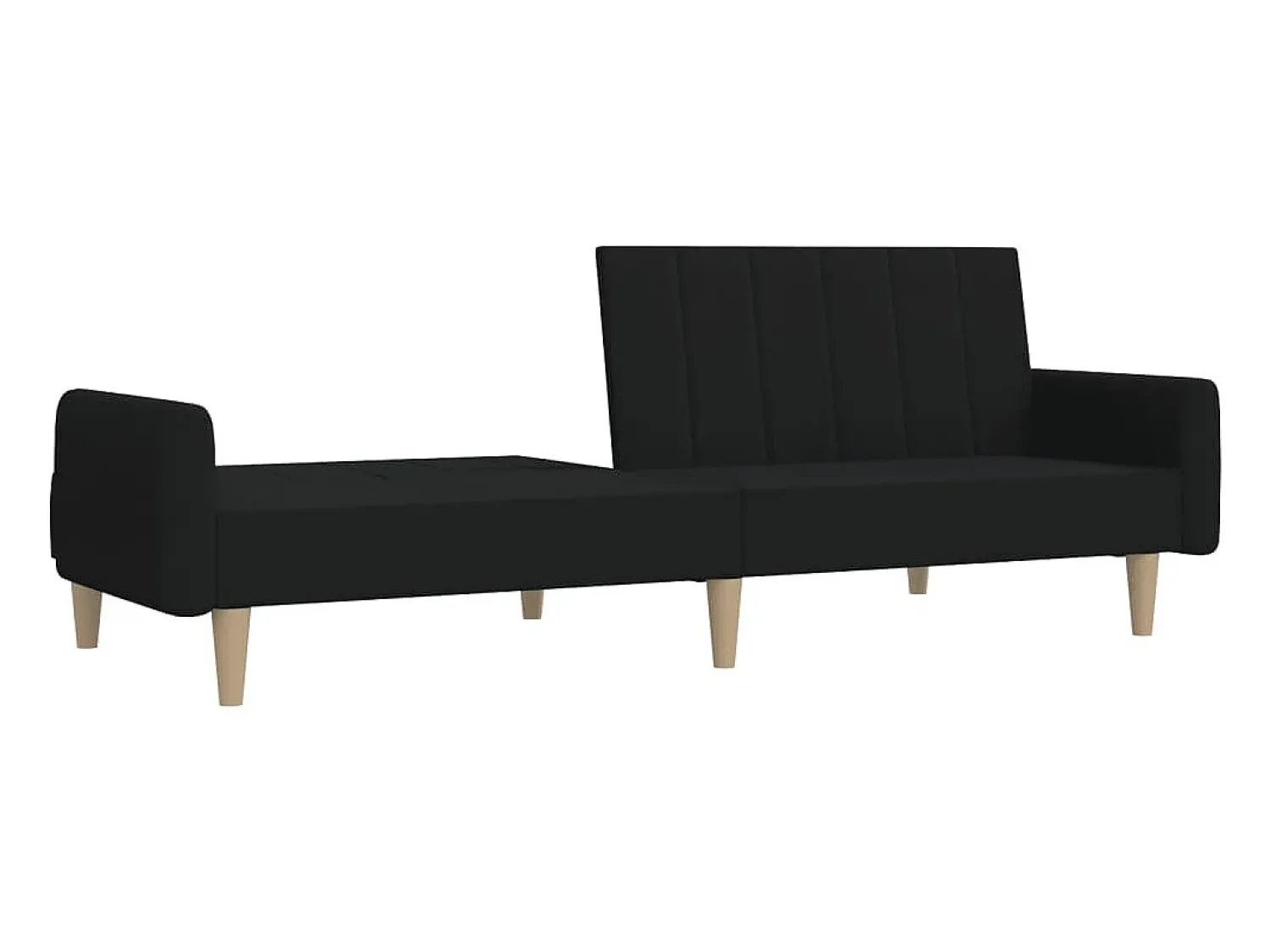 Sofá| Sofá-cama de 2 lugares tecido PT197770 Preto
