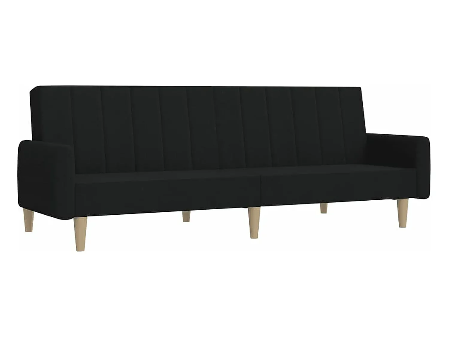 Sofá| Sofá-cama de 2 lugares tecido PT197770 Preto