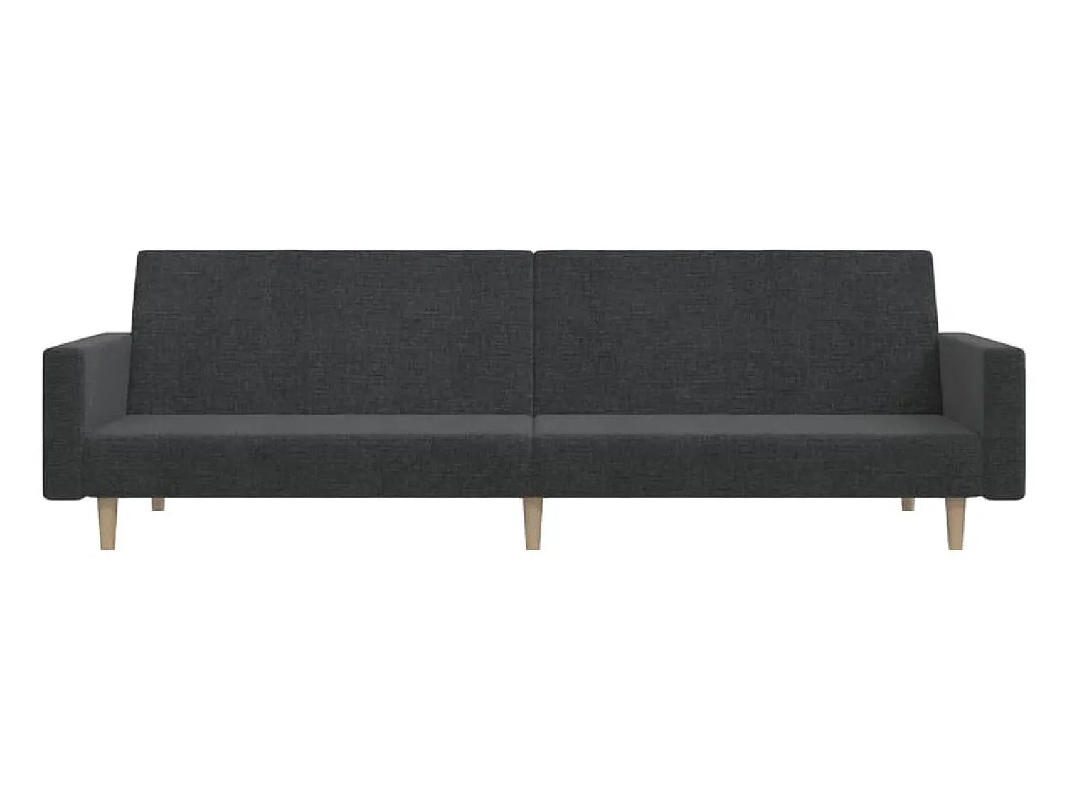 Sofá*vidaxl Sofá-cama de 2 lugares tecido -escuro Cinzento
