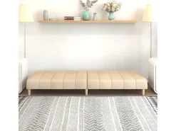 Sofá-cama de 2 lugares tecido cor PT807331^ Sofá