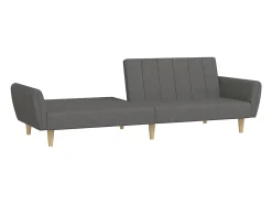 Sofá* Sofá-cama de 2 lugares tecido cinzento-claro PT120046 Cinzento claro