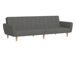 Sofá* Sofá-cama de 2 lugares tecido cinzento-claro PT120046 Cinzento claro