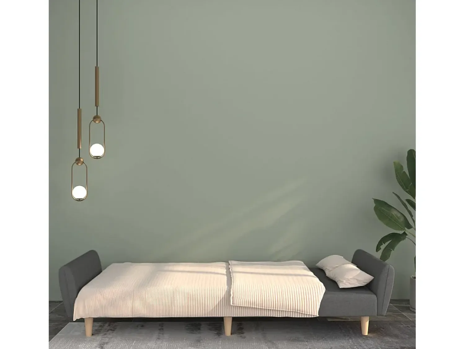 Sofá* Sofá-cama de 2 lugares tecido cinzento-claro PT120046 Cinzento claro