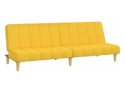 Discount Sofá-cama de 2 lugares tecido PT517995 Amarelo