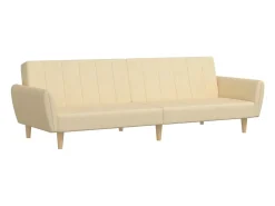 Sofá| Sofá-cama de 2 lugares tecido cor PT797889 Creme