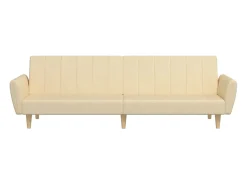 Sofá| Sofá-cama de 2 lugares tecido cor PT797889 Creme