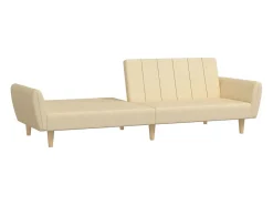 Sofá| Sofá-cama de 2 lugares tecido cor PT797889 Creme