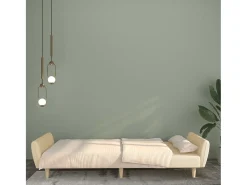 Sofá| Sofá-cama de 2 lugares tecido cor PT797889 Creme