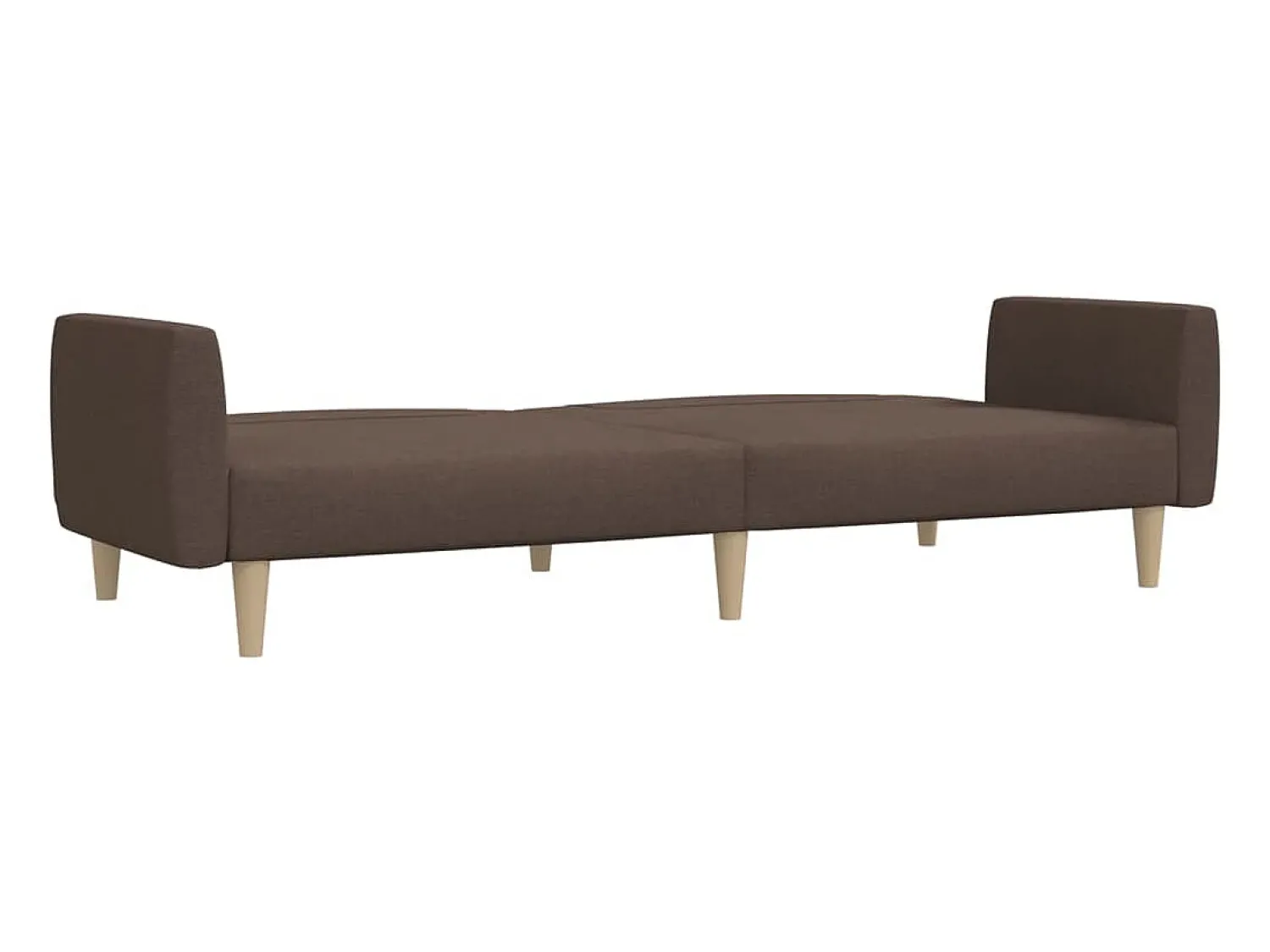Sofá*vidaxl Sofá-cama de 2 lugares tecido cinzento-acastanhado Taupe