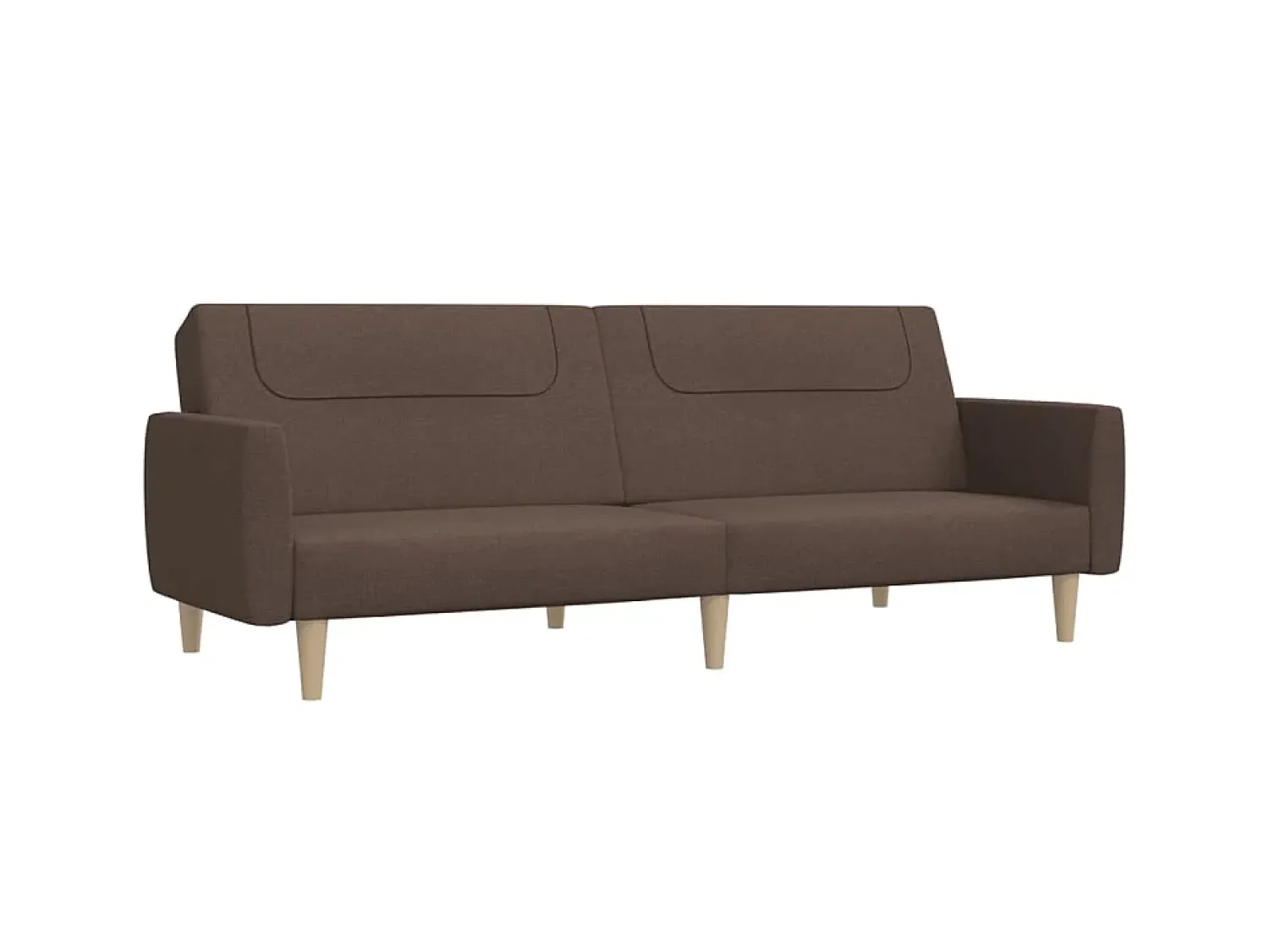 Sofá*vidaxl Sofá-cama de 2 lugares tecido cinzento-acastanhado Taupe