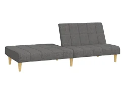 Sofá| Sofá-cama de 2 lugares tecido cinzento-claro PT627247 Cinzento claro