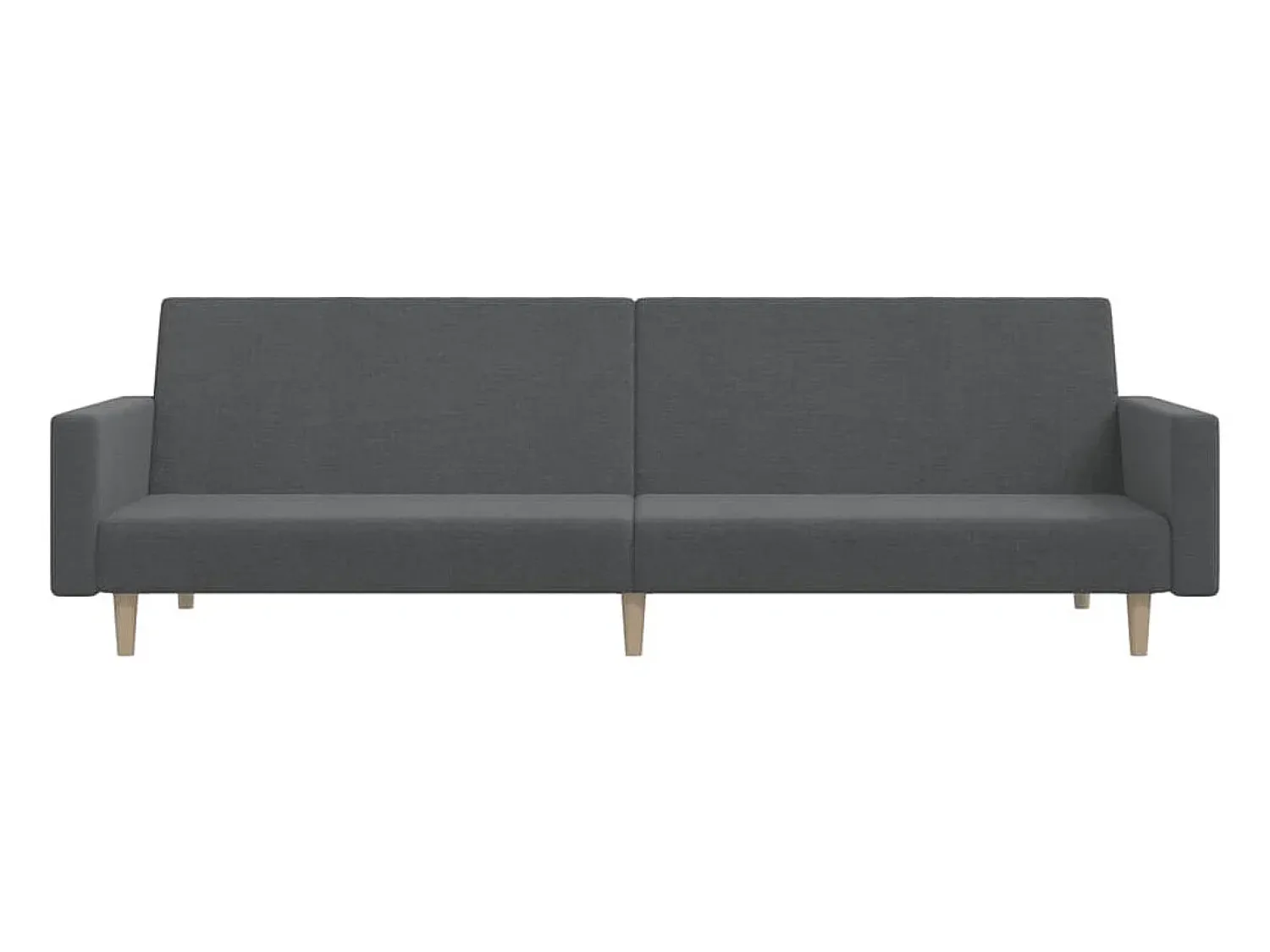 Sofá*vidaxl Sofá-cama de 2 lugares tecido -claro Cinzento