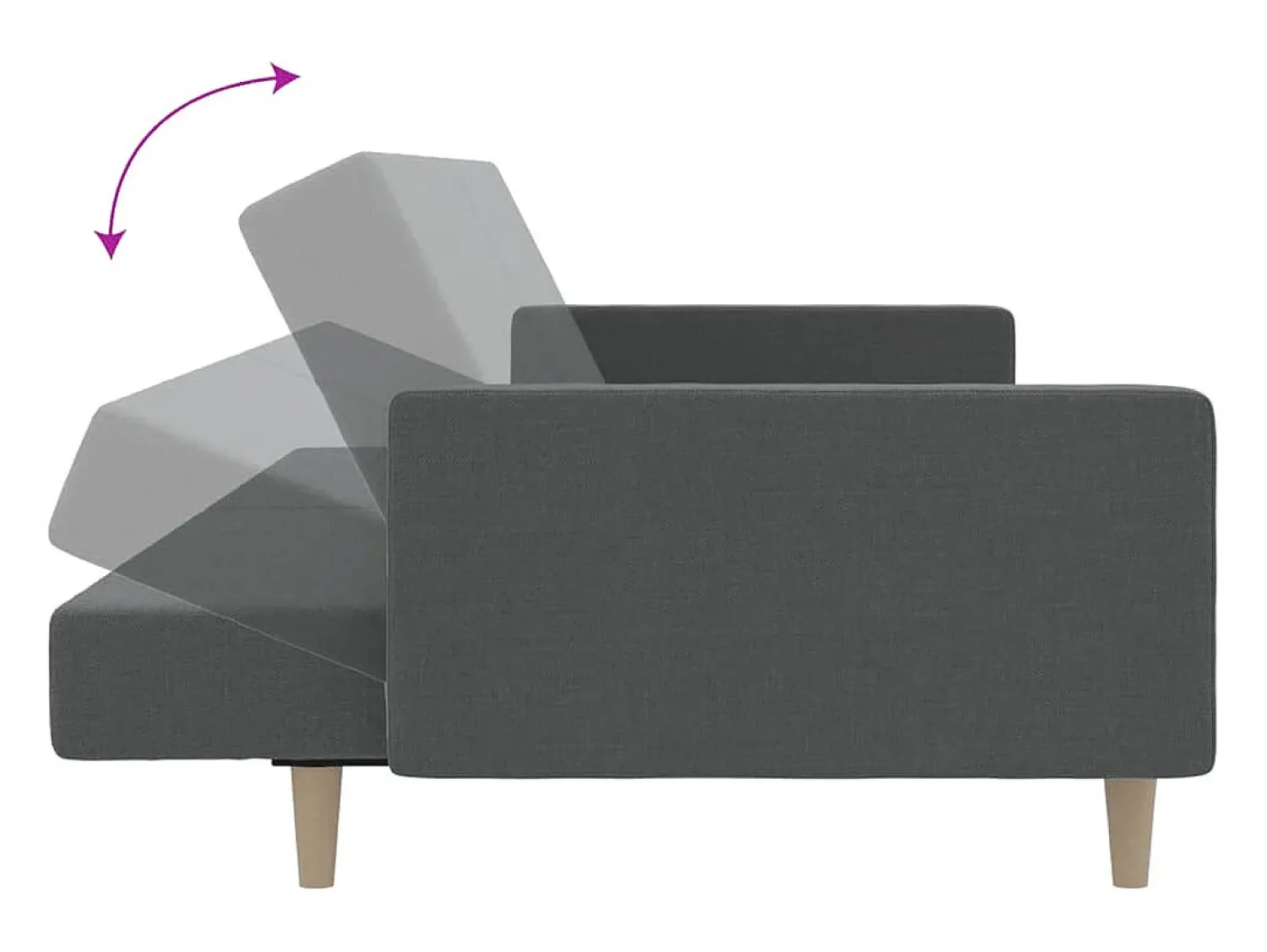Sofá*vidaxl Sofá-cama de 2 lugares tecido -claro Cinzento