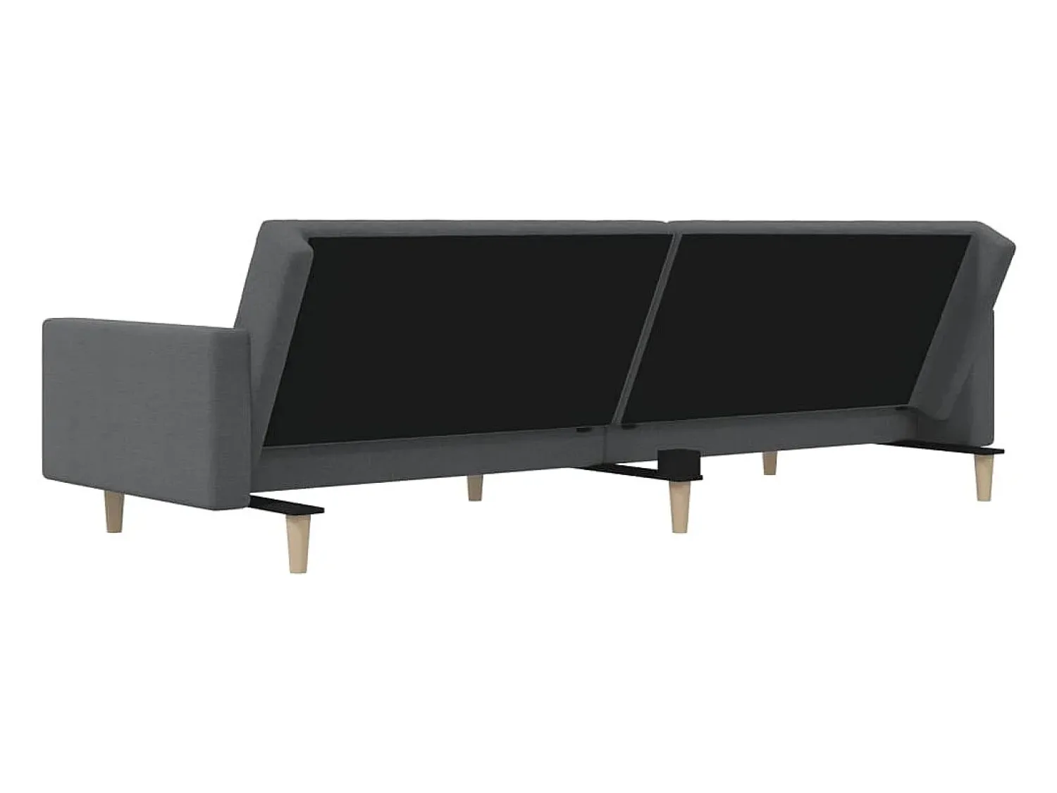 Sofá*vidaxl Sofá-cama de 2 lugares tecido -claro Cinzento