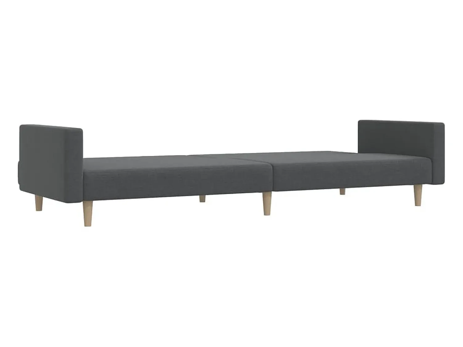 Sofá*vidaxl Sofá-cama de 2 lugares tecido -claro Cinzento