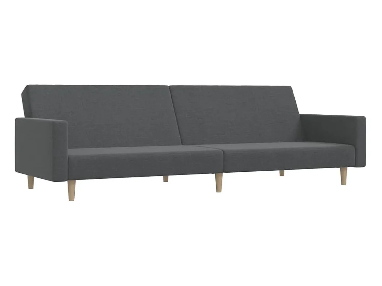 Sofá*vidaxl Sofá-cama de 2 lugares tecido -claro Cinzento