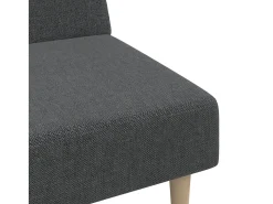 Sofá|vidaxl Sofá-cama de 2 lugares tecido -escuro Cinzento