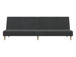 Sofá|vidaxl Sofá-cama de 2 lugares tecido -escuro Cinzento