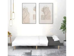 Sofá| Sofá-cama de 2 lugares tecido cinzento-claro PT294565 Cinzento claro