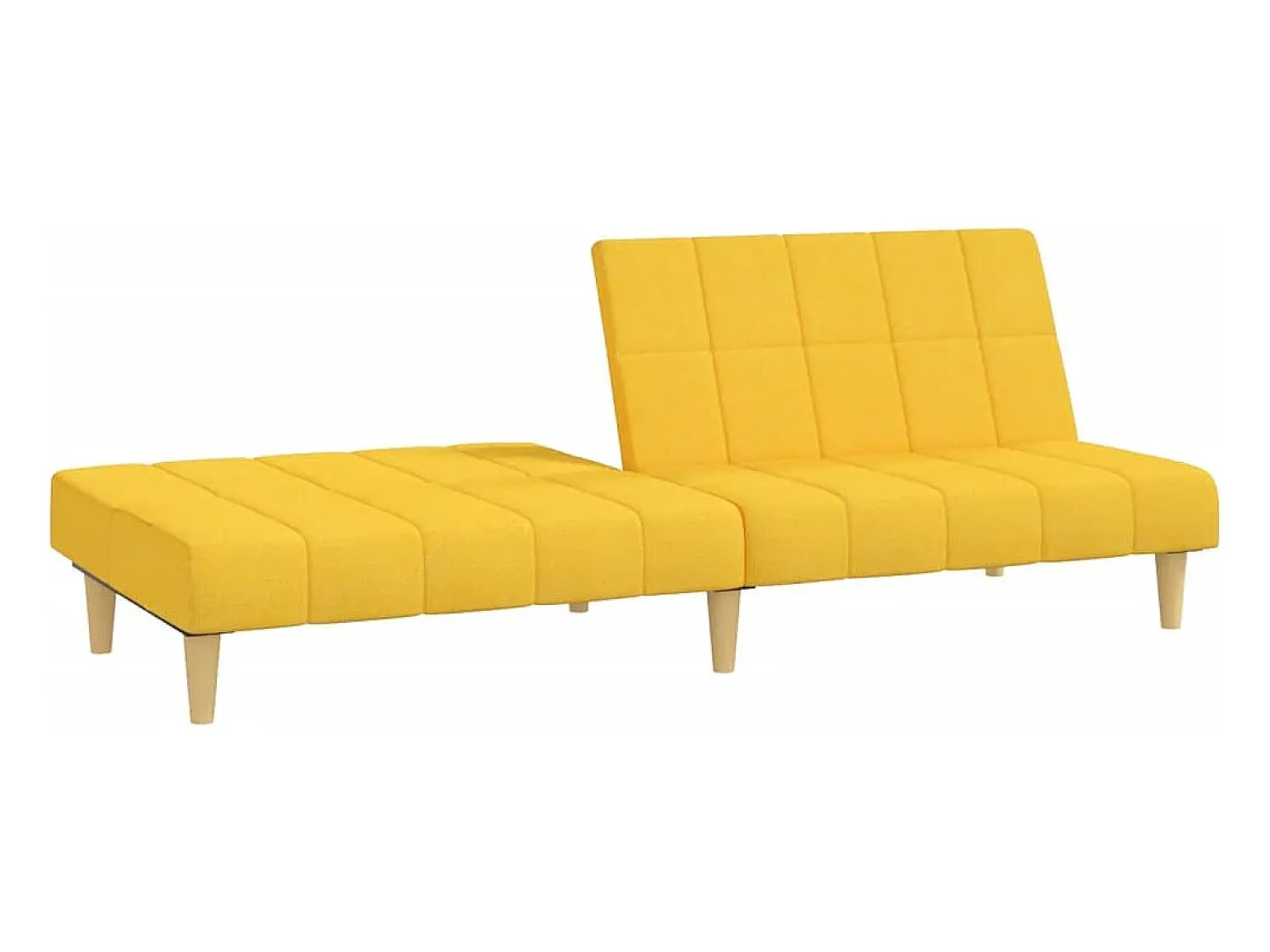 Sofá|vidaxl Sofá-cama de 2 lugares tecido Amarelo