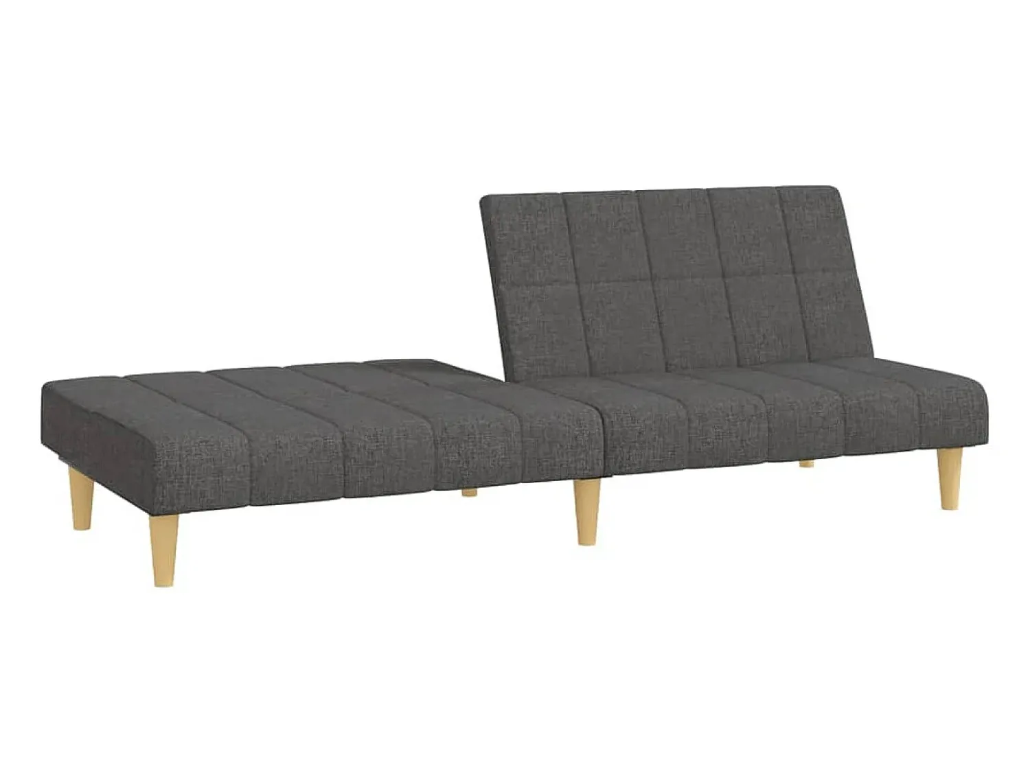 Sofá* Sofá-cama de 2 lugares tecido -escuro PT705341 Cinzento