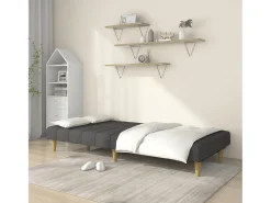 Sofá* Sofá-cama de 2 lugares tecido -escuro PT705341 Cinzento