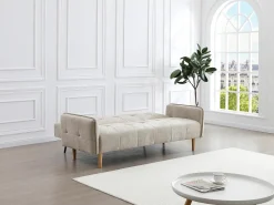 Vente-unique Sofá-cama de 3 lugares tipo clic-clac em tecido SONIATA^ Sofá