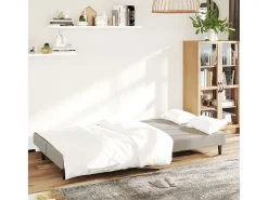 Sofá* Sofá-cama de 2 lugares veludo cinzento-claro PT857627 Cinzento claro
