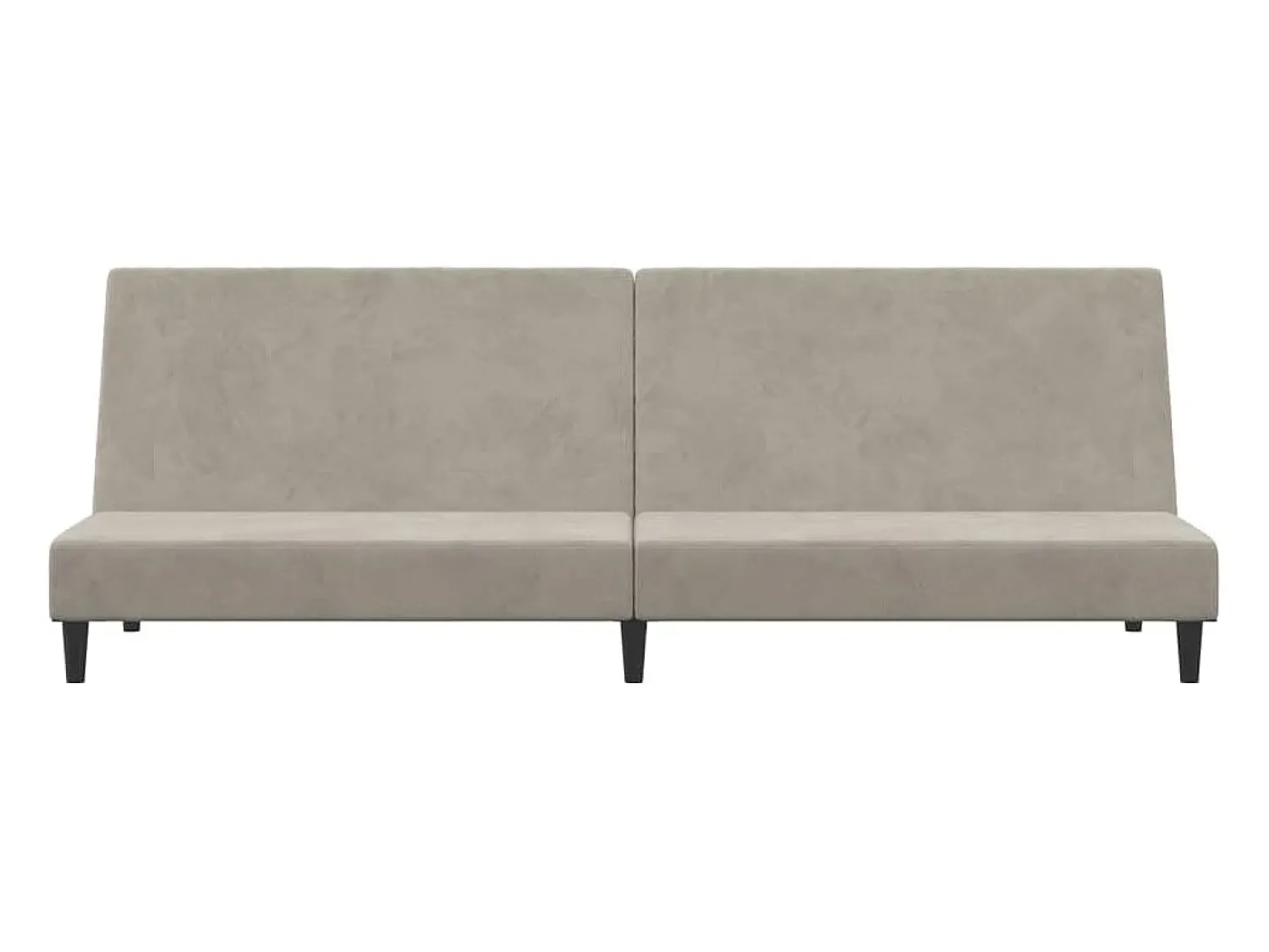 Sofá* Sofá-cama de 2 lugares veludo cinzento-claro PT857627 Cinzento claro