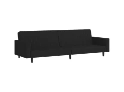 Best Sofá-cama de 2 lugares veludo PT479308 Preto