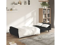 Best Sofá-cama de 2 lugares veludo PT479308 Preto