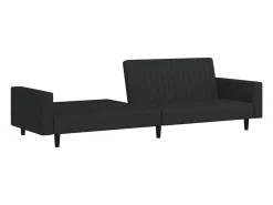 Best Sofá-cama de 2 lugares veludo PT479308 Preto