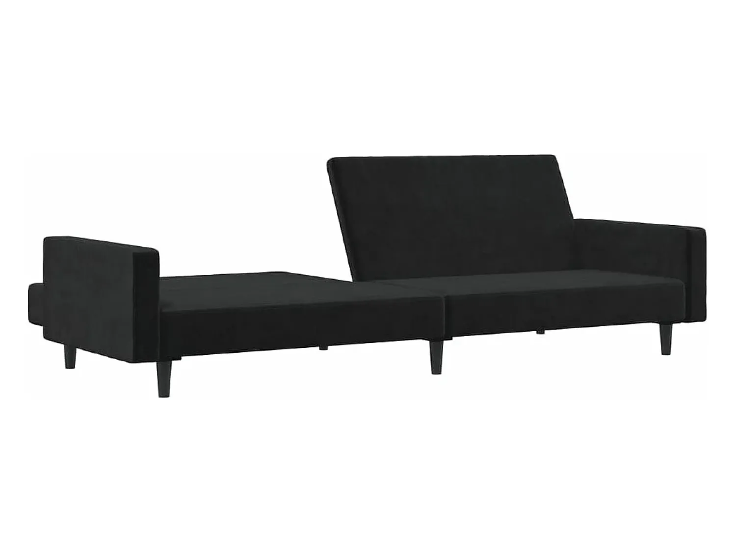 Discount Sofá-cama de 2 lugares veludo PT306006 Preto