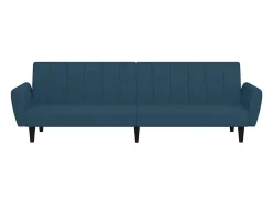 Sofá|vidaxl Sofá-cama de 2 lugares veludo Azul