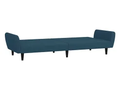 Sofá|vidaxl Sofá-cama de 2 lugares veludo Azul