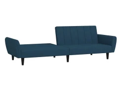 Sofá|vidaxl Sofá-cama de 2 lugares veludo Azul