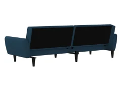 Sofá|vidaxl Sofá-cama de 2 lugares veludo Azul