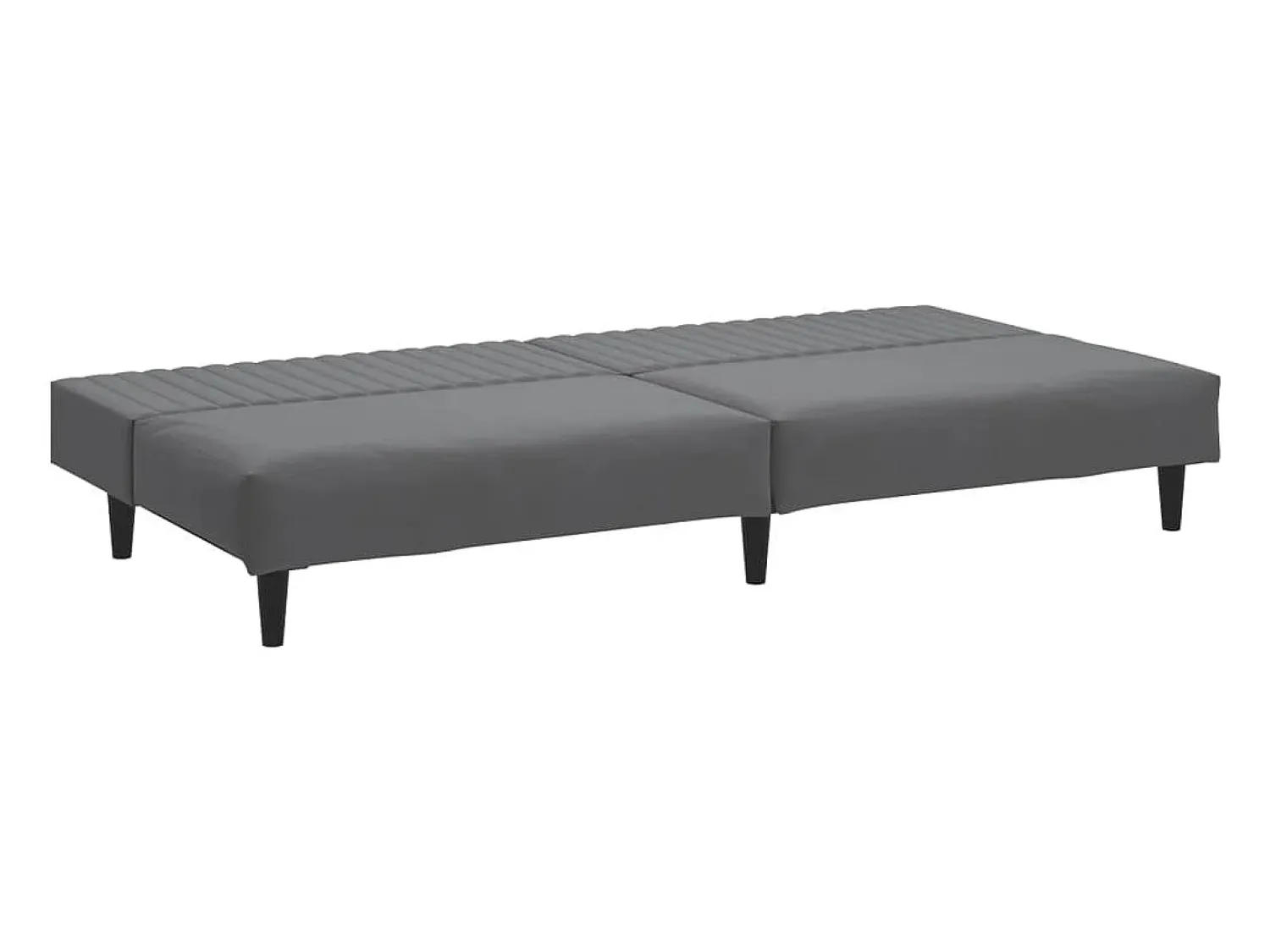 Sofá|vidaxl Sofá-cama de 2 lugares veludo -escuro Cinzento