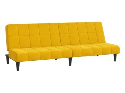 New Sofá-cama de 2 lugares veludo PT269392 Amarelo