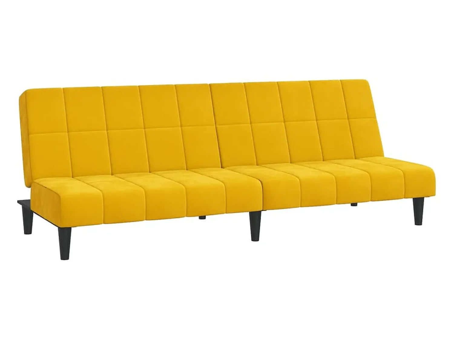 New Sofá-cama de 2 lugares veludo PT269392 Amarelo