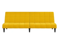 New Sofá-cama de 2 lugares veludo PT269392 Amarelo