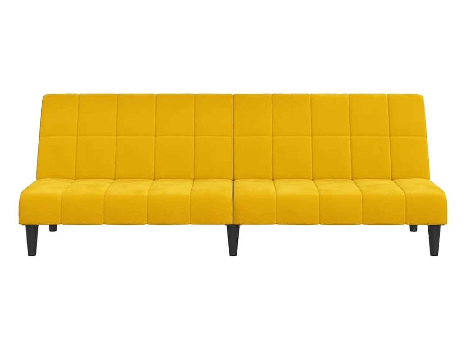 New Sofá-cama de 2 lugares veludo PT269392 Amarelo