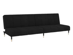 Clearance Sofá-cama de 2 lugares veludo PT804521 Preto