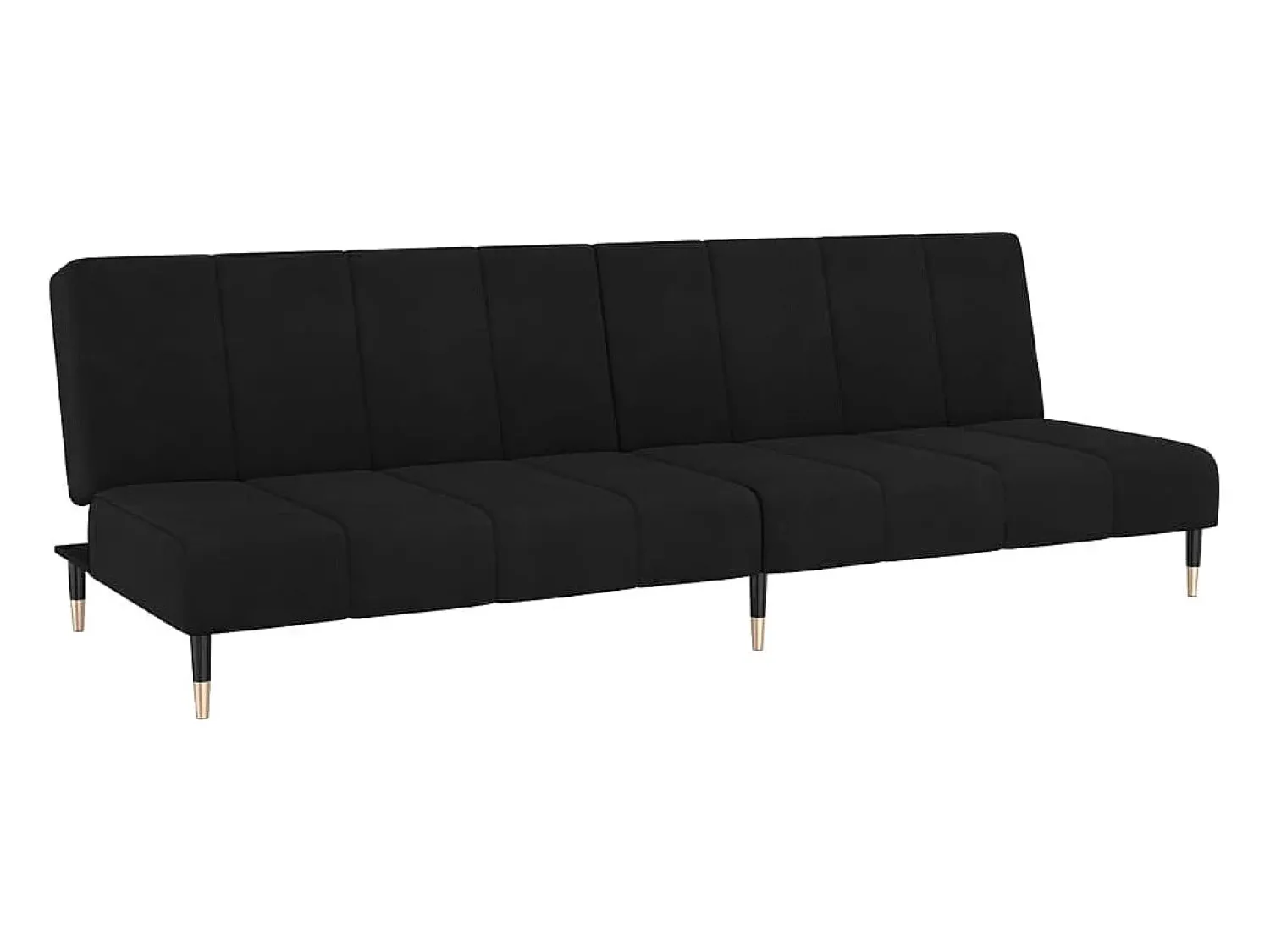 Clearance Sofá-cama de 2 lugares veludo PT804521 Preto