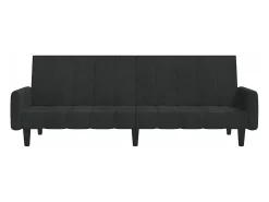 Discount Sofá-cama de 2 lugares veludo PT895171 Preto